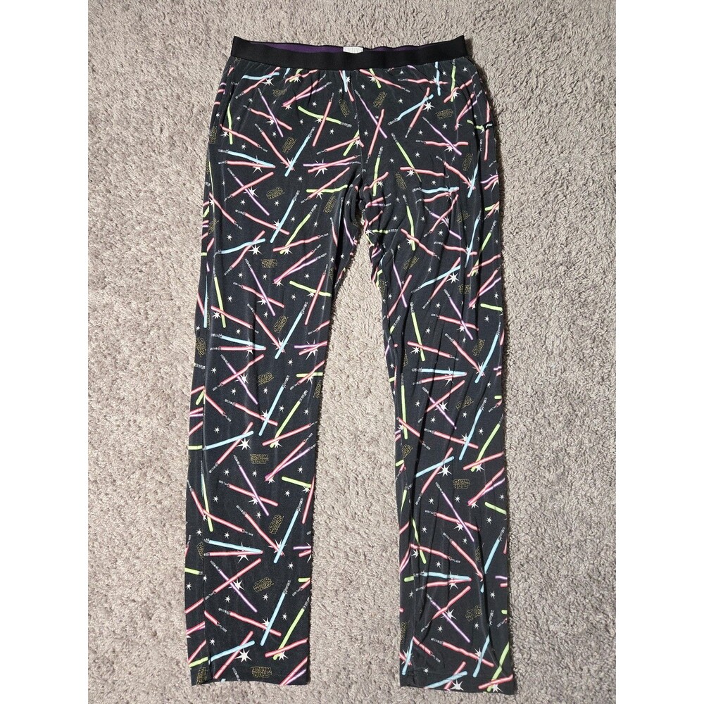 MeUndies Star Wars Lightsaber Lounge Pants Black Red Medium Modal Pajama